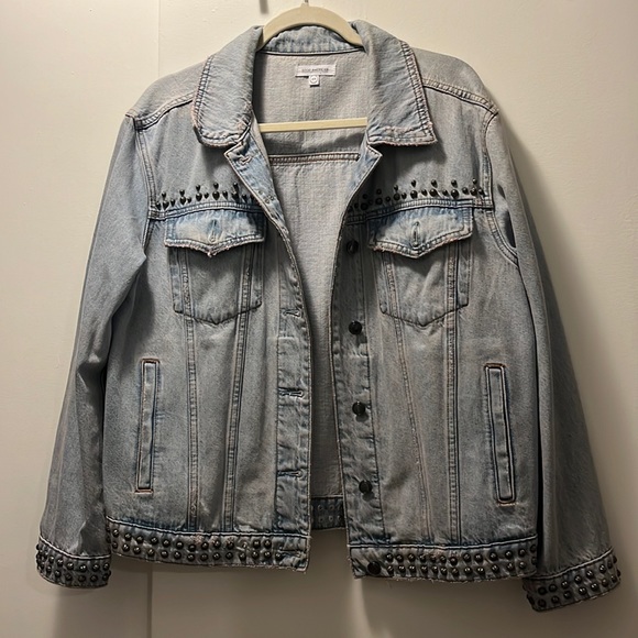 Good American Jackets & Blazers - Good American Jean Jacket with Studded Detailing